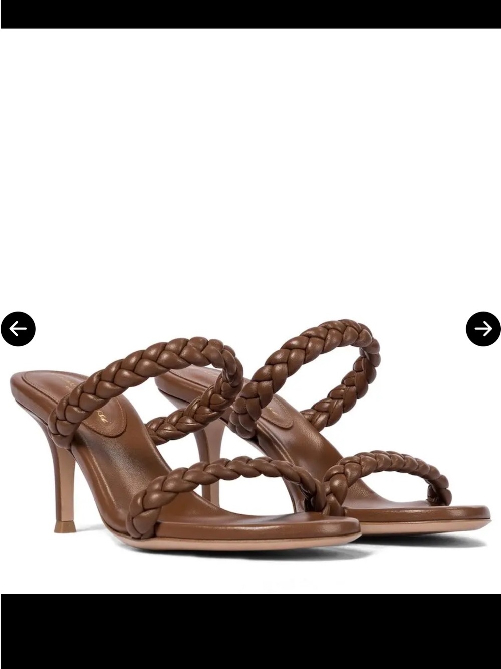 Gianvito Rossi Braided Strappy Heel Sandals in Brown